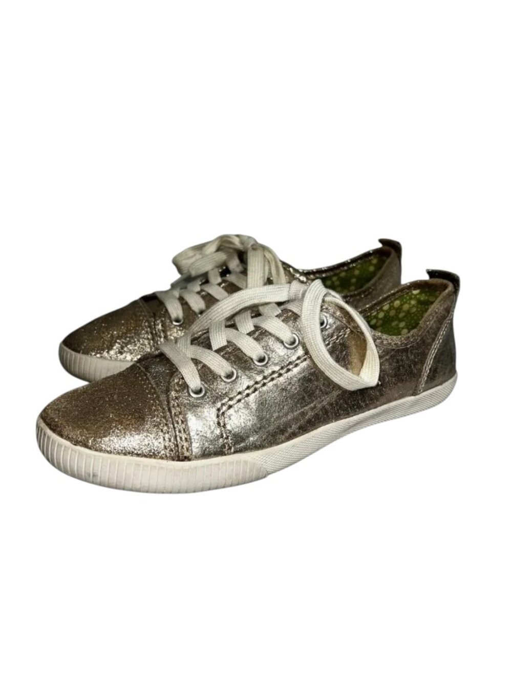 Boden Gold Metallic Canvas Low-Profile Sneakers EU 38 US 7 - Picture 4 of 10